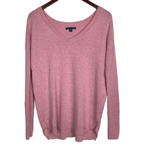 American Eagle Light Pink V-Neck Sweater Size XS